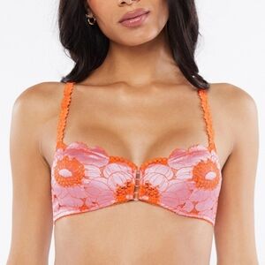 Savage X Fenty Pearly Purple Perfect Poppies Lace Bralette Size Medium